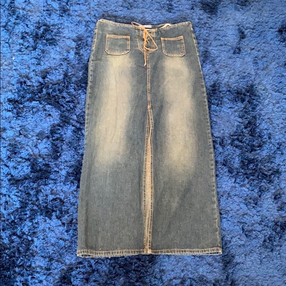 LDILD Denim skirt with tie up front